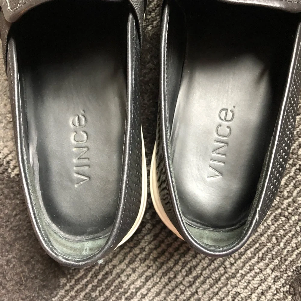 Vince Perforated Leather Blair Sneaker Black size 6.5